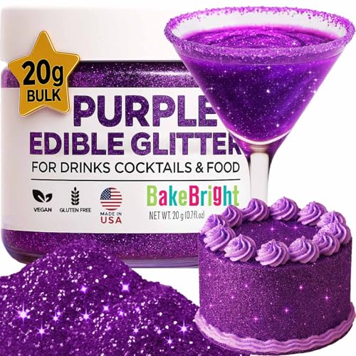 Purple Edible Glitter for Drinks 20g