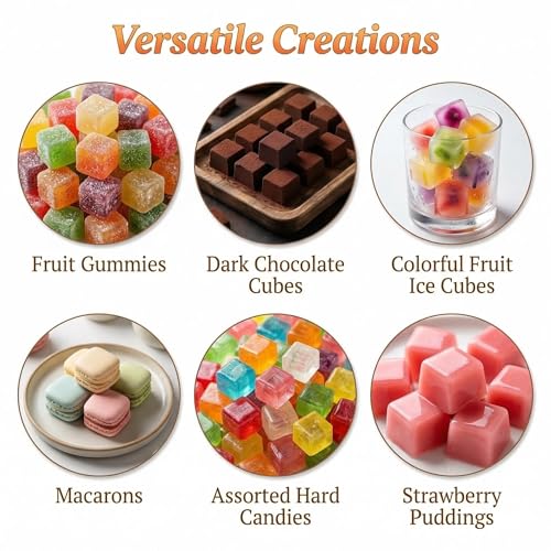252 Cavity Square Silicone Candy Molds (2 Count)