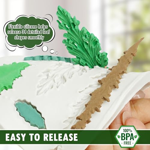 Leaf Fondant Silicone Mold Small Maple Shapes