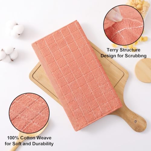100% Cotton Terry Kitchen Dish Cloths (12 Count)