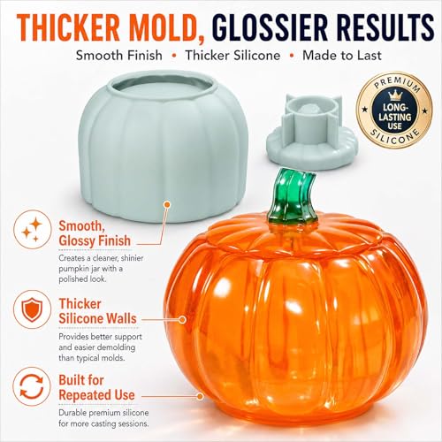 5“ Large Pumpkin Jar Resin Mold