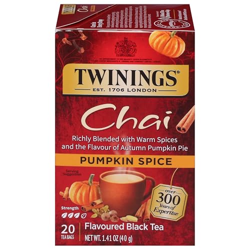 Pumpkin Spice Chai Black Tea Individually Wrapped Bags (20 Count)