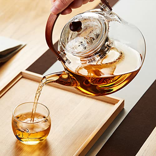 40oz Glass Teapot with Anti
