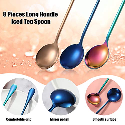 8 Pcs Long Handle Tea Spoon (8 Count)