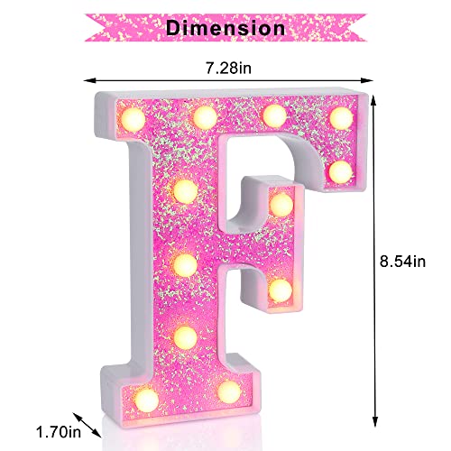 Pink Light up Letters (4.2329 Ounce)