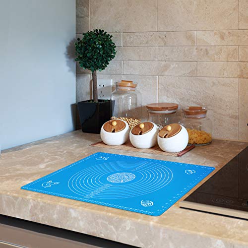 Silicone Baking Mat for Rolling Pastry Dough with Measurements