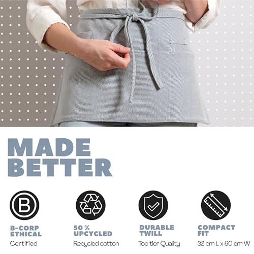 Chef Waist Aprons for Women with Pockets
