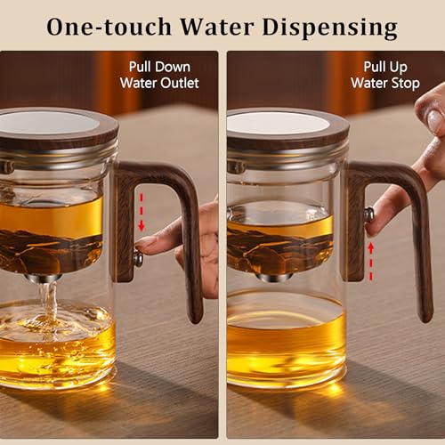 800ml Witchcraft Glass Teapot with Magnetic Water Separation Design