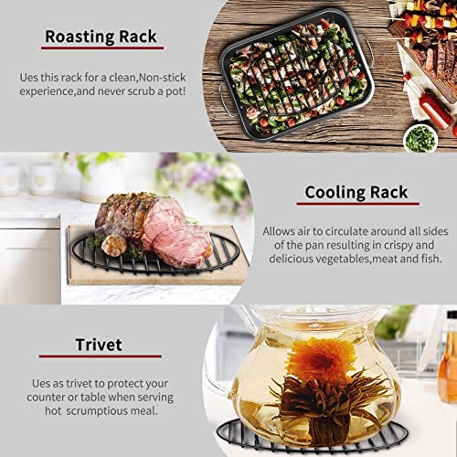 Roasting Rack with Integrated Feet