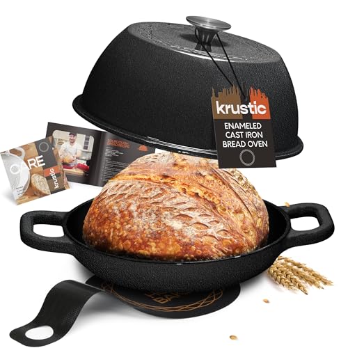 Enameled Cast Iron Dutch Oven for Sourdough Bread Baking