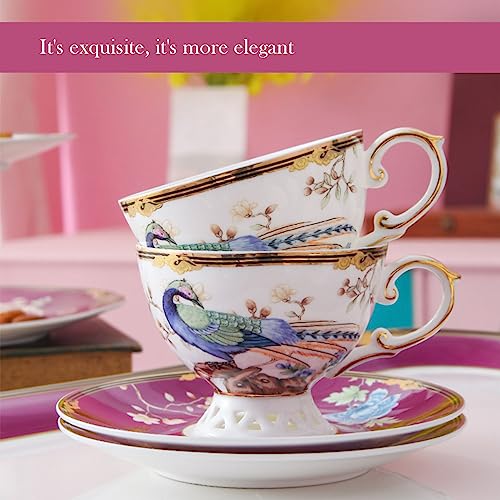 Bone China Tea Set for Adults with Teapot