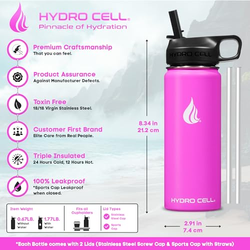 Stainless Steel Insulated Water Bottle with Straw