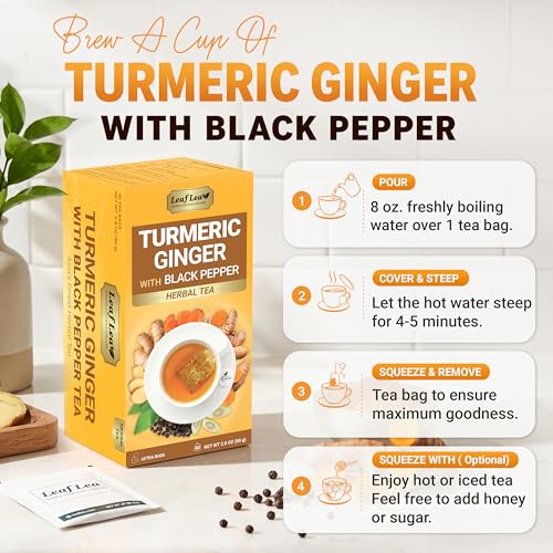 Turmeric Ginger Black Pepper Tea Bags (120 Count)