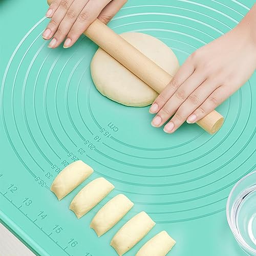 Silicone Pastry Mat 28"*20" Extra Thick Non Stick Baking Mat with Measurement Food Grade Silicone Rolling Dough Mat