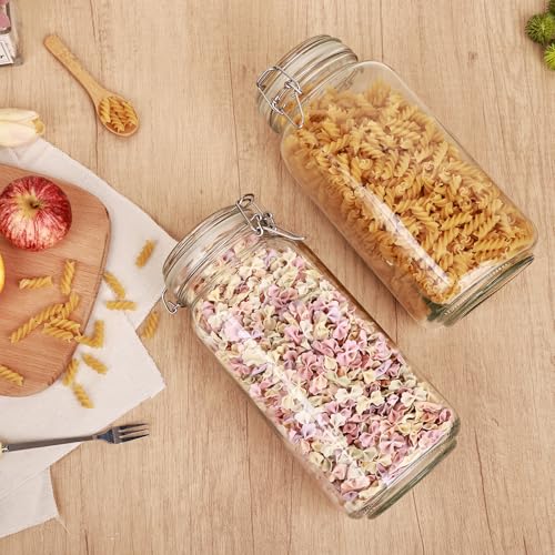 78oz Glass Food Storage Jars with Airtight Clamp Lids (3 Count)