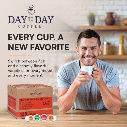 Day To Day Flavored Coffee Pods Variety Pack (120 Count)