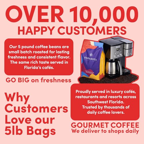 Sarasota Coffee Whole Bean Decaf (80 Ounce)