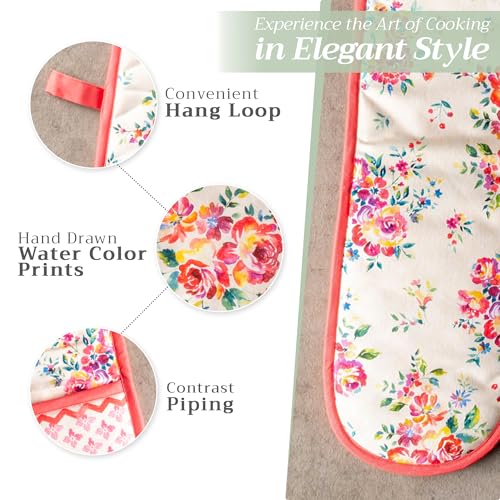 Double Oven Mitts 100% Cotton Double Oven Glove