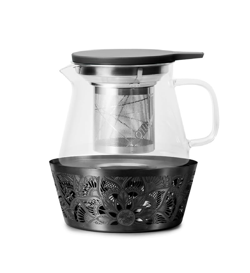 Elegant Glass Teapot with Built