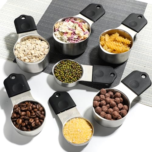 Magnetic Measuring Cups SetStainless Steel Stackable Nesting Measuring Cup (8 Count)
