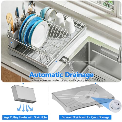 304 Stainless Steel Dish Drying Rack for Kitchen Counter