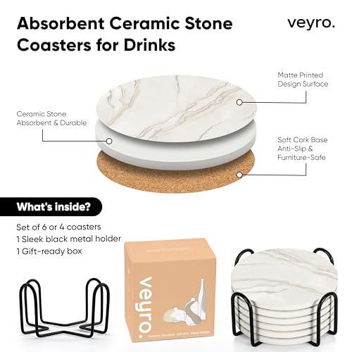 Ceramic Coasters Set of 4 (4 Count)
