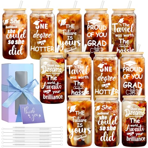 12 Pack Graduation Gifts Glass Cups (12 Count)