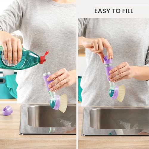 Rengo Dish Brush with Soap Dispenser
