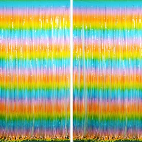 Colourful Fringe Curtains (2 Count)