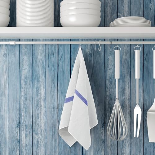 120 PC New Cotton Blend White Restaurant Bar Mops Kitchen Towels 28oz (120 Count)