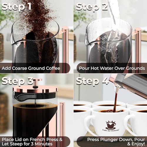 Stainless Steel French Press Coffee Maker 34 oz
