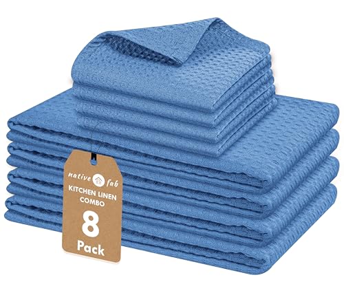 8 Piece Cotton Dish Towel & Dishcloths Set (8 Count)