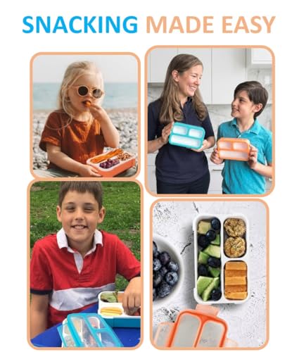Small Snack Box Container for Kids Toddlers (2 Count)
