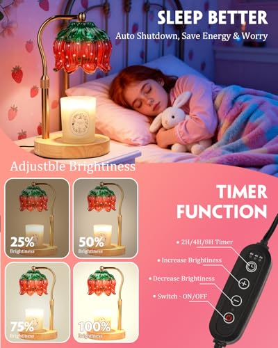 Flower Candle Warmer Lamp with Timer