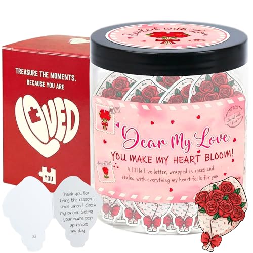 Love Notes Jar with 60 Romantic Messages