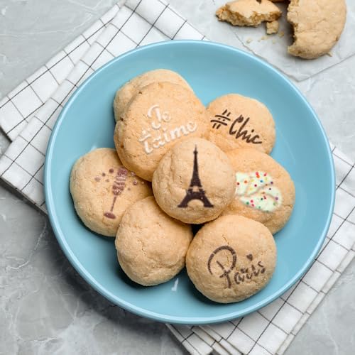 Coffee Stencils and Cookies Decoration 14Pcs 2.8”x2.8” and 4.3”x4.3” (14 Count)