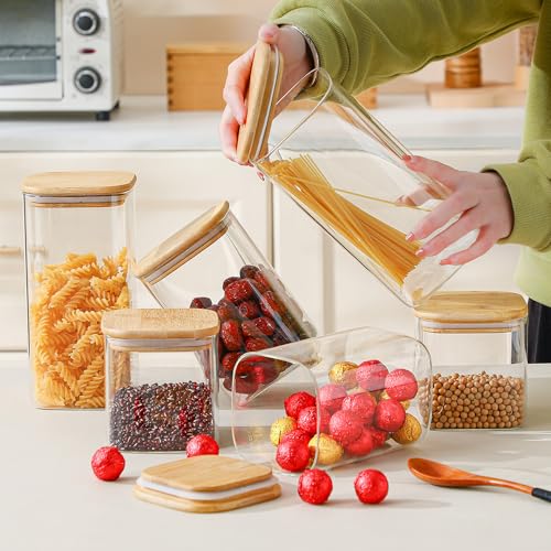 Glass Food Storage Containers with Lids 6 Pack (6 Count)