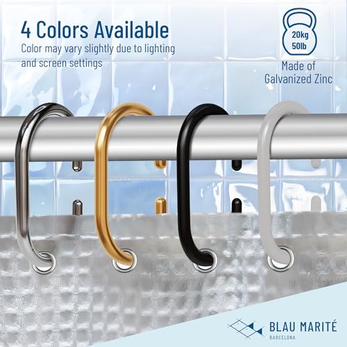 12 Metal Shower Curtain Hooks (12 Count)