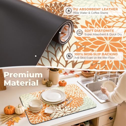 Fall Dish Drying Mat