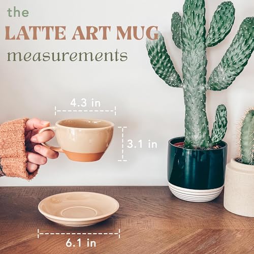Mora Ceramic Latte Art Mug With Saucer