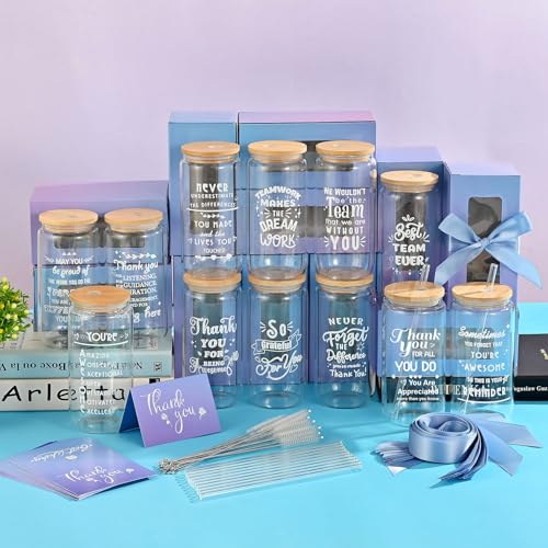 12 Pack Employee Appreciation Gifts Glass Cups (12 Count)