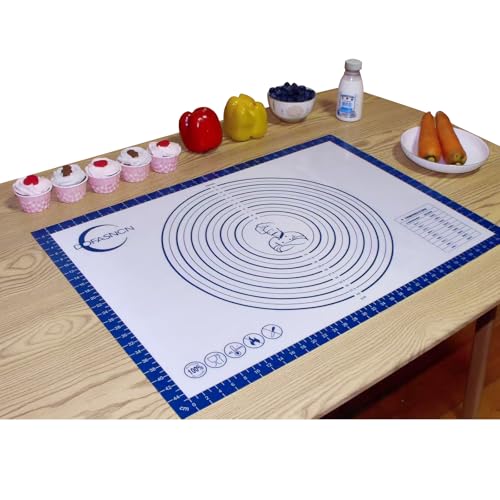 Silicone Pastry Mat for Rolling Dough Non Slip Non Stick Dough Mat for Restaurants & Home Baking