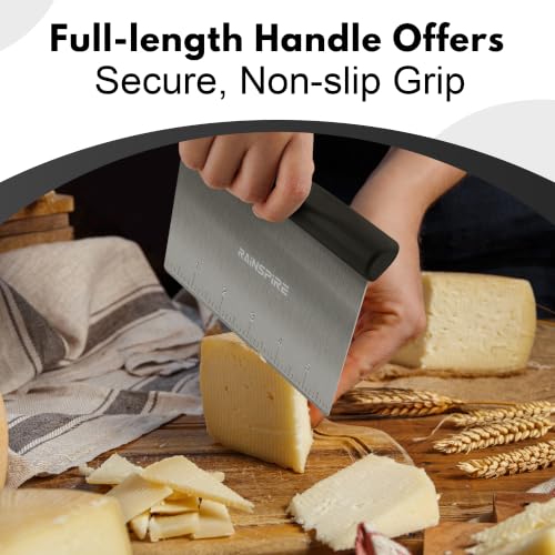 Multi Purpose Stainless Steel Bench Scraper Dough Blender & Pastry Cutter