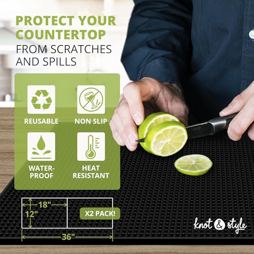 Bar Mats for Countertop Heavy Duty 2 Pack (2 Count)