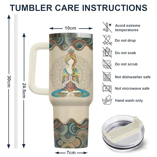 Hippie Sage Hood 40 oz Tumbler with Handle