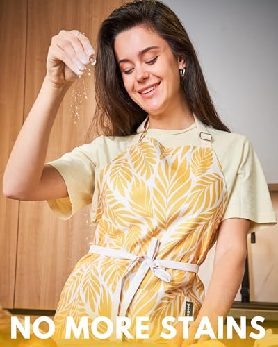 Premium Adjustable Cooking Colored Aprons for Women with Pockets