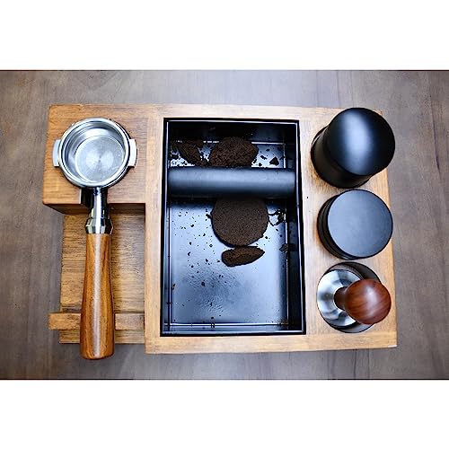 13.4'' Large Espresso Knock Box and Tamping Station