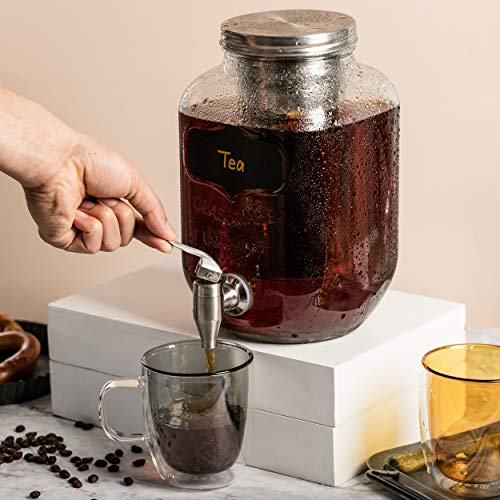BTaT Double Walled Glass Coffee Mugs (4 Count)