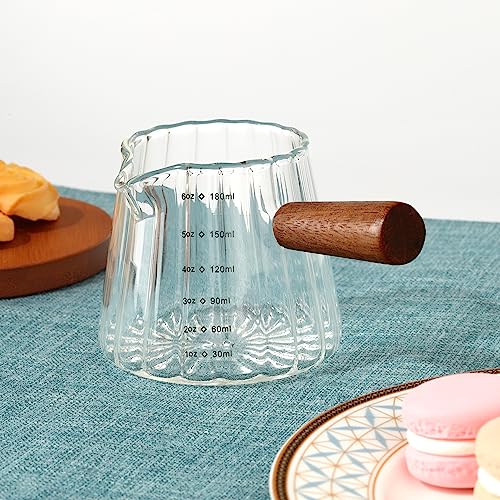 6 oz Glass Measuring Cups with Spout (6 Ounce)