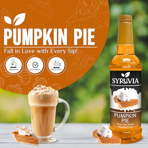 Coffee Syrup Pumpkin Pie Flavored Syrup for Drinks (25.4 Fl Oz)